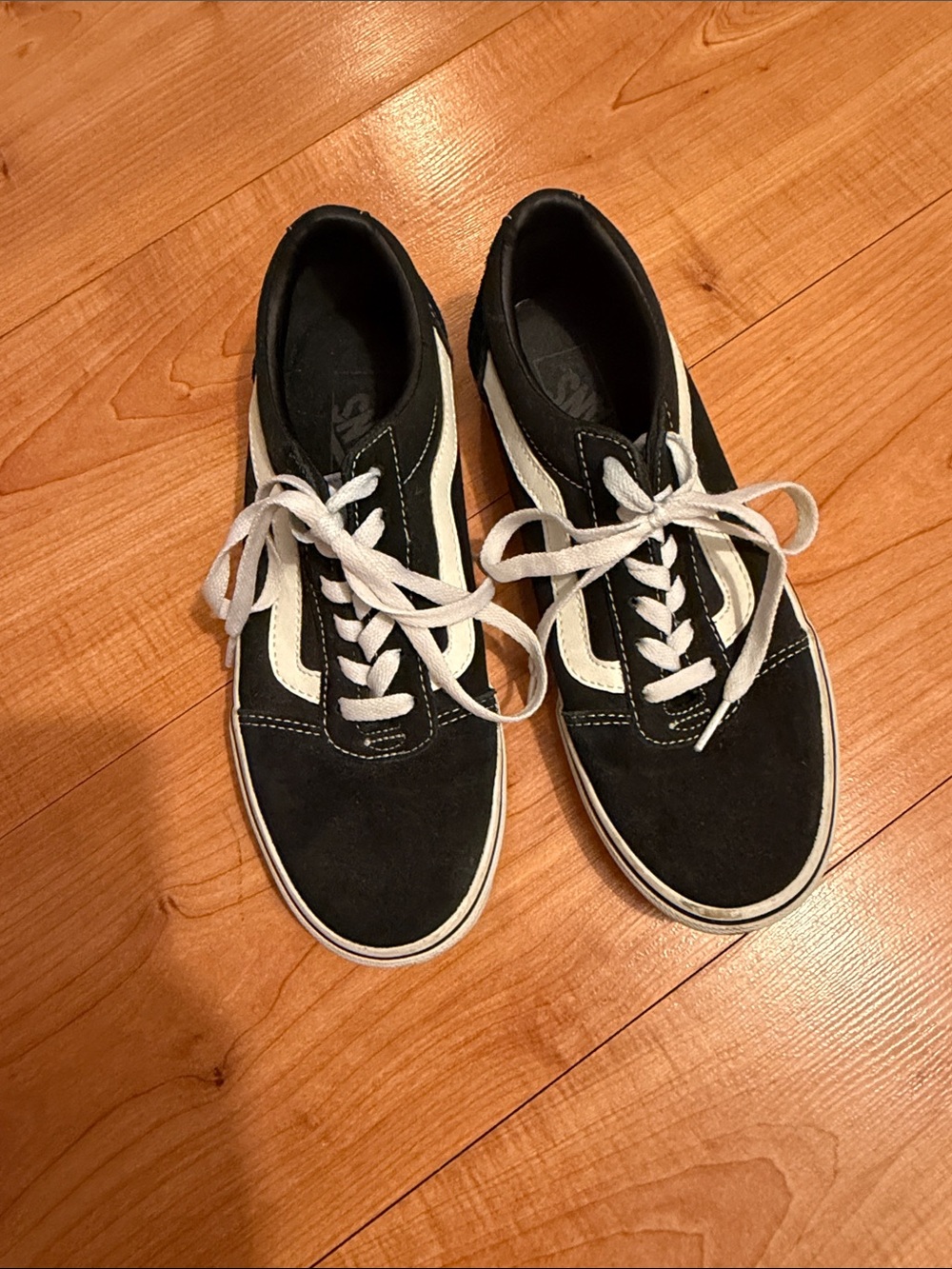 Vans Black & White Old Skool Low-Top Skate Sneakers